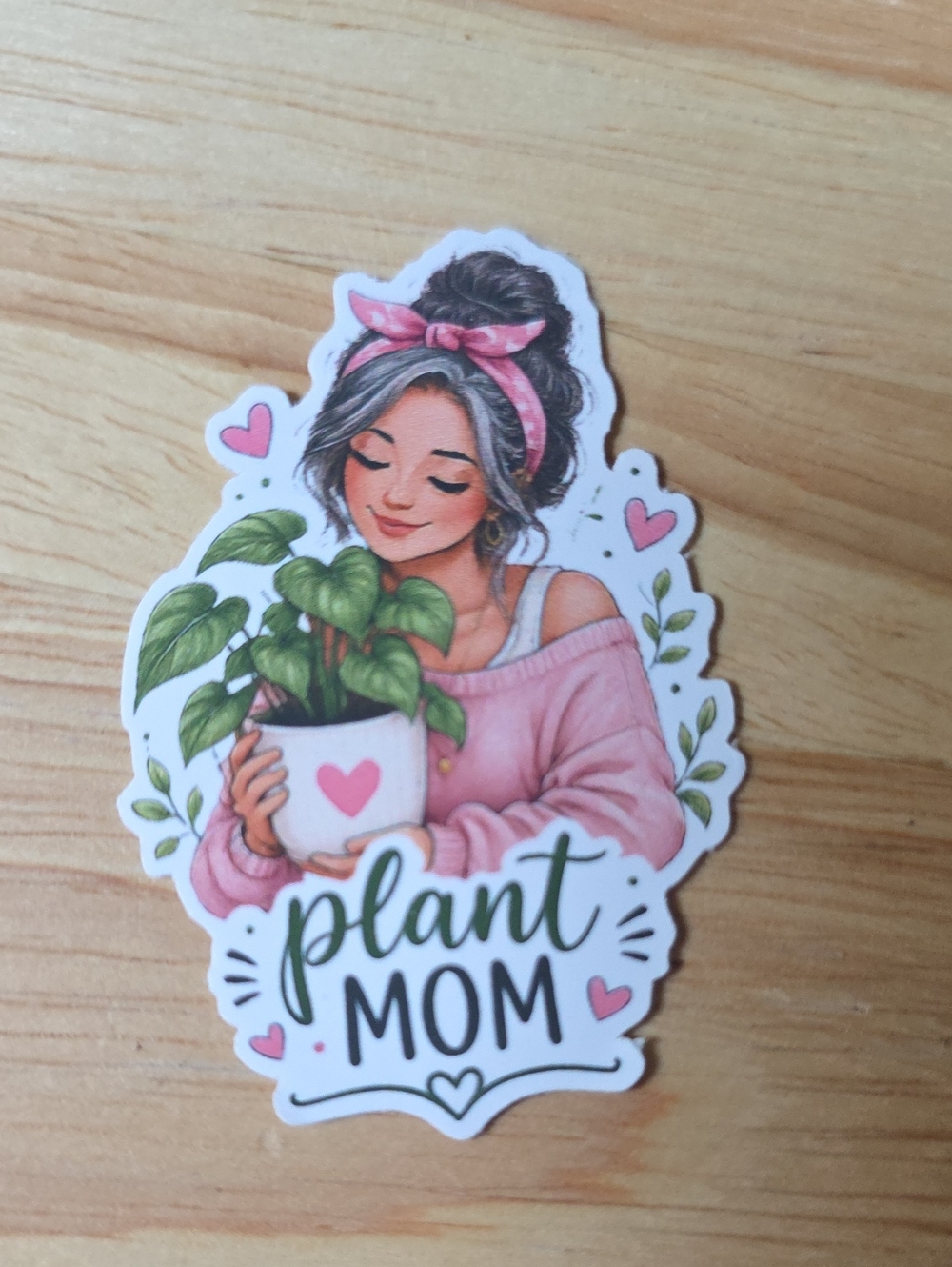 Plant Mom Sticker | Houseplant Lover Botanical Vinyl Sticker | Plant Lady Gift